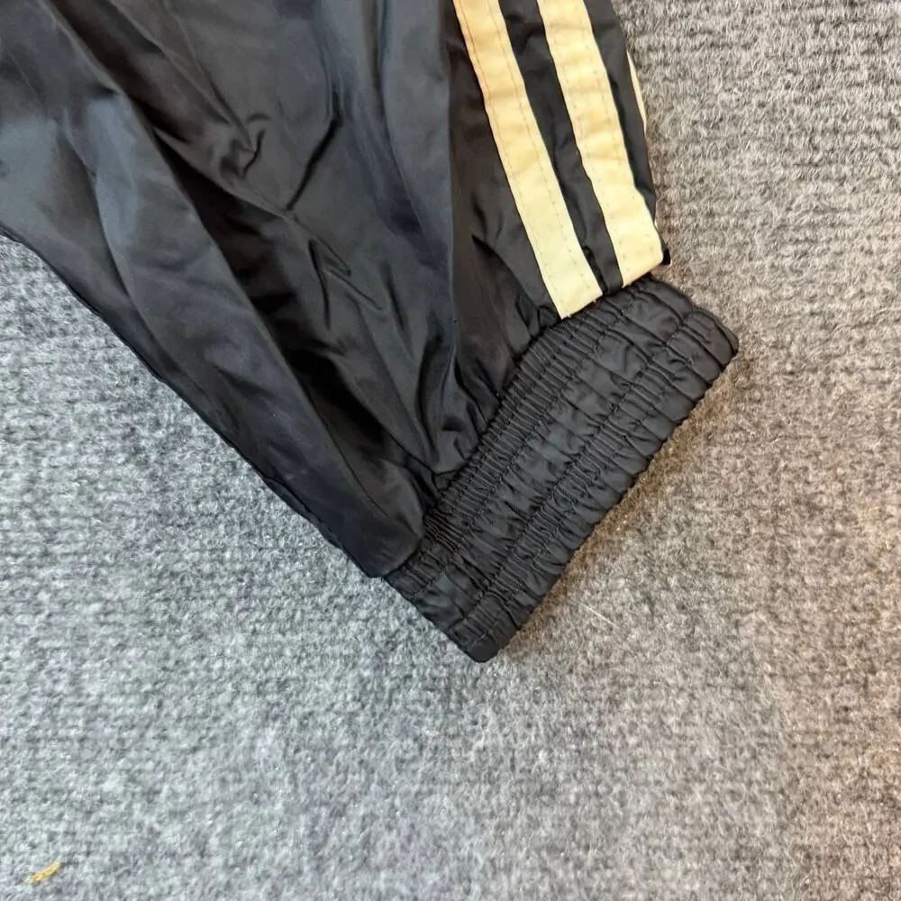 Adidas Full Zip Track Jacket Black White Stripes Lightweight Mens Size L Vintage